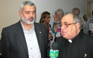 Hamas PM Haniyeh and Fr Manuel Musallam