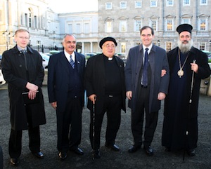 Palestinian Christian delegation visiting Irish parliament