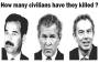 Saddam Hussein, George W. Bush and Tony Blair