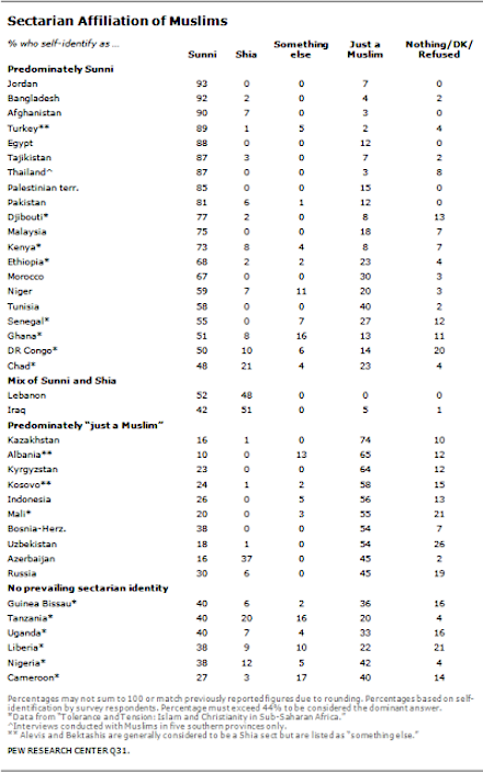 Africa and Islamism -Pew survey