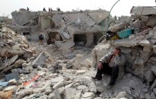 Rubble of Syrian civil war