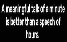 Meaningful talk
